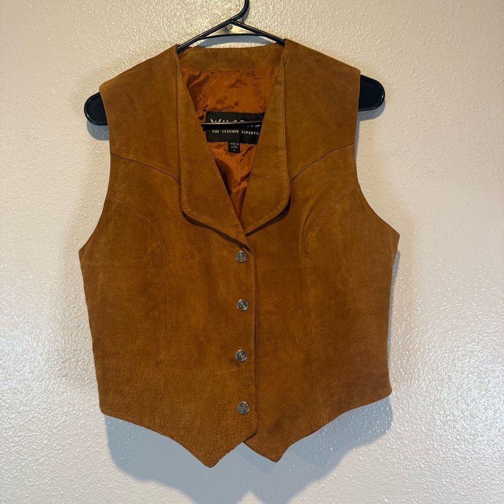 Wilson the leather experts Tan leather Vest L